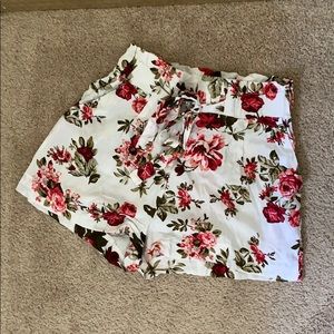 Floral High Rise Shorts